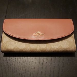 NWT Coach Signature Slim Envelope Wallet
